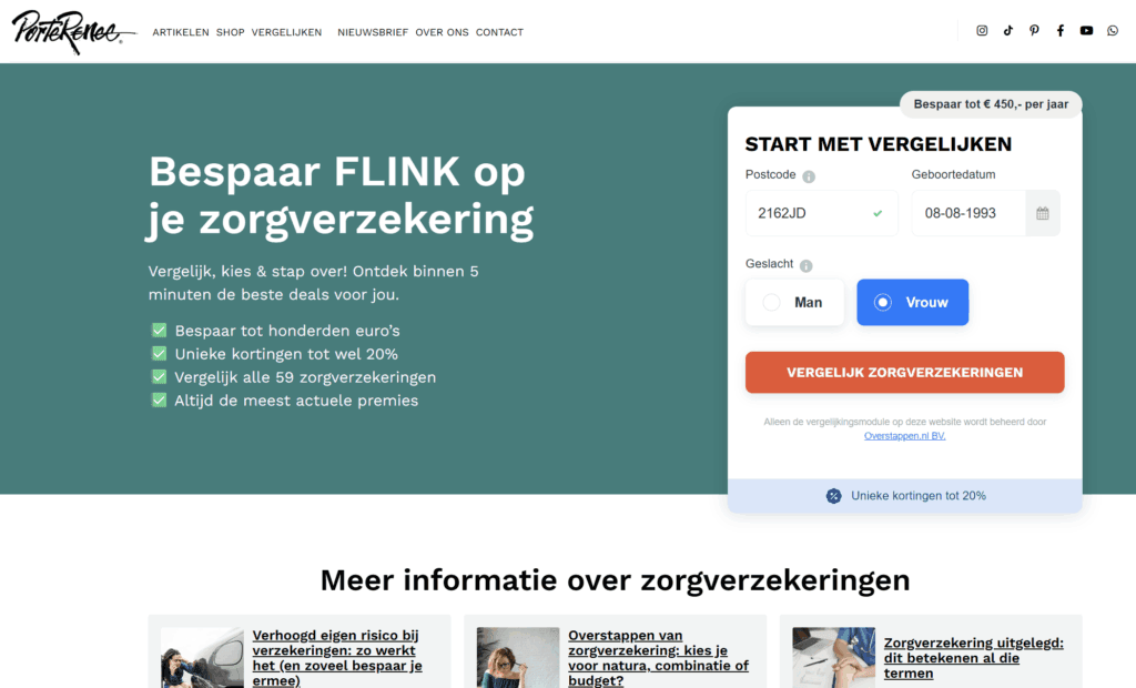 zorgverzekering vergelijken