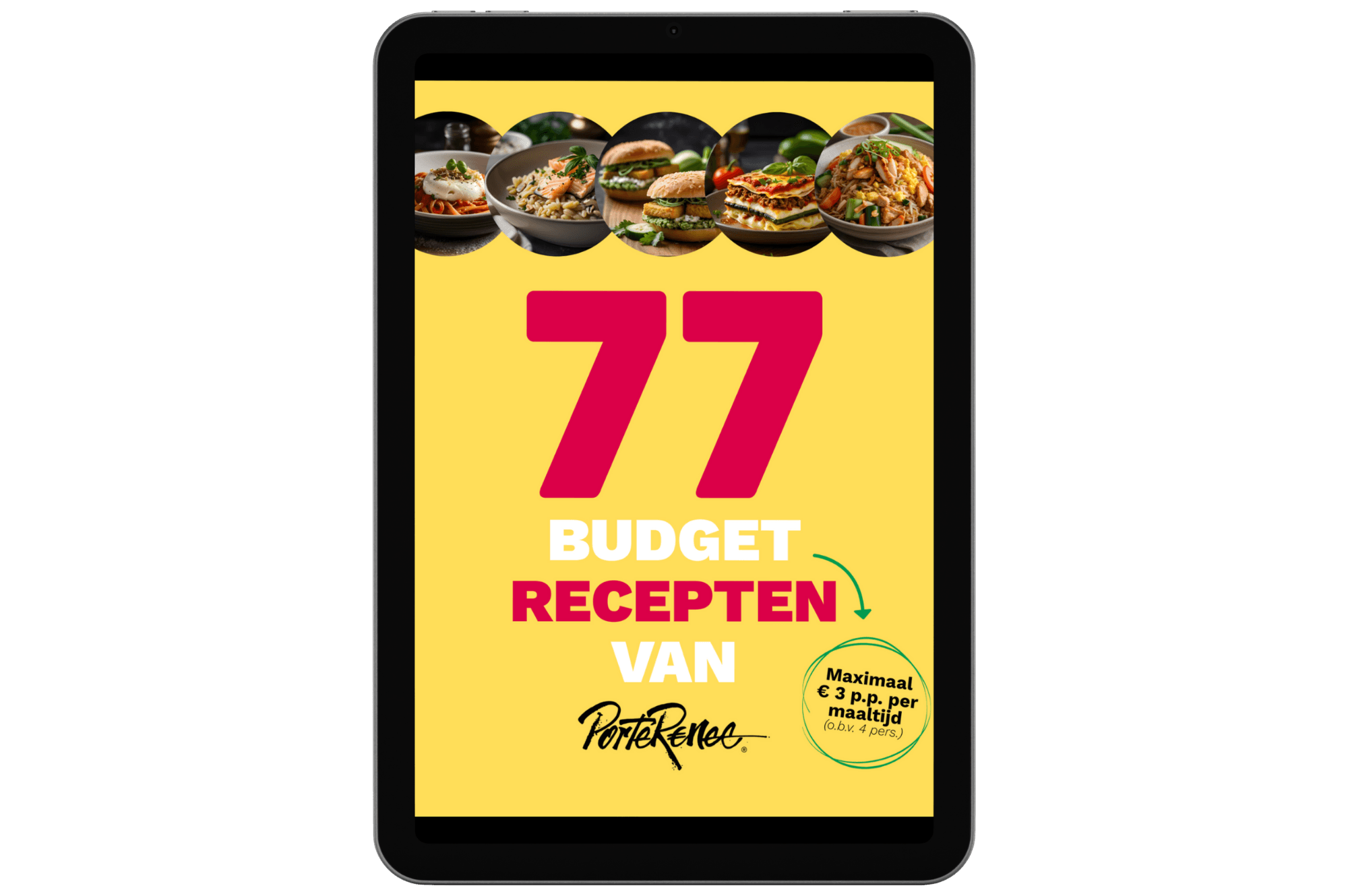 Mockup PorteRenee Budget Receptenboek